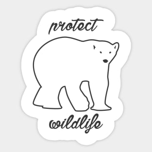 protect wildlife - polar bear Sticker
